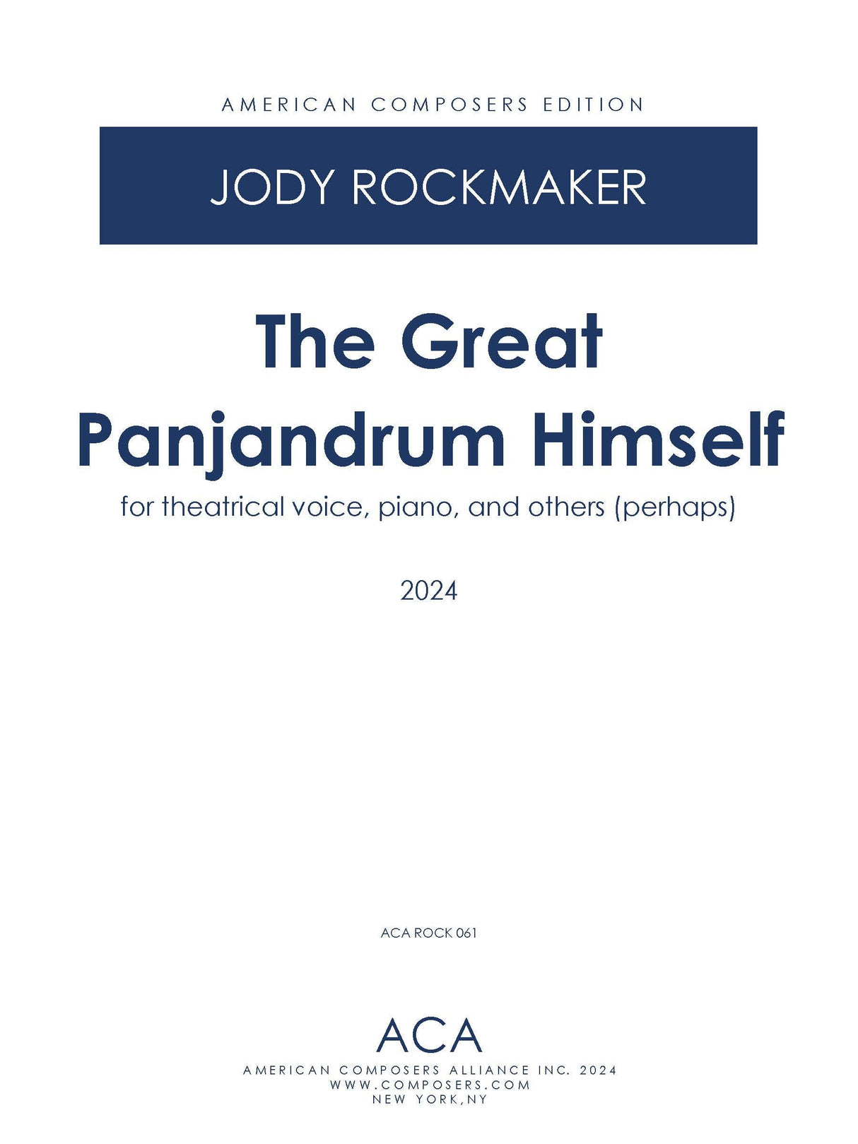 Rockmaker: The Great Panjandrum Himself