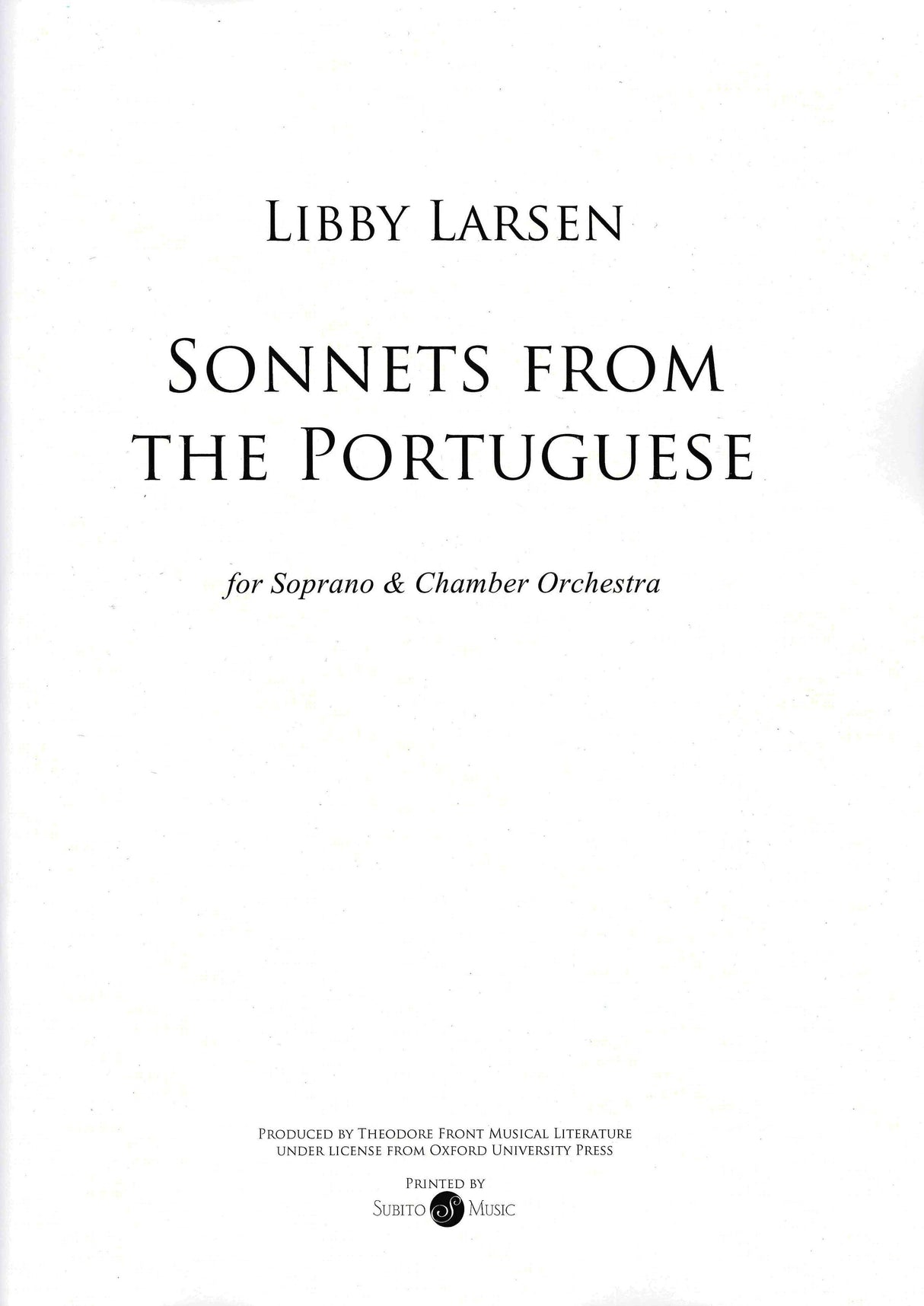 Larsen: Sonnets from the Portuguese