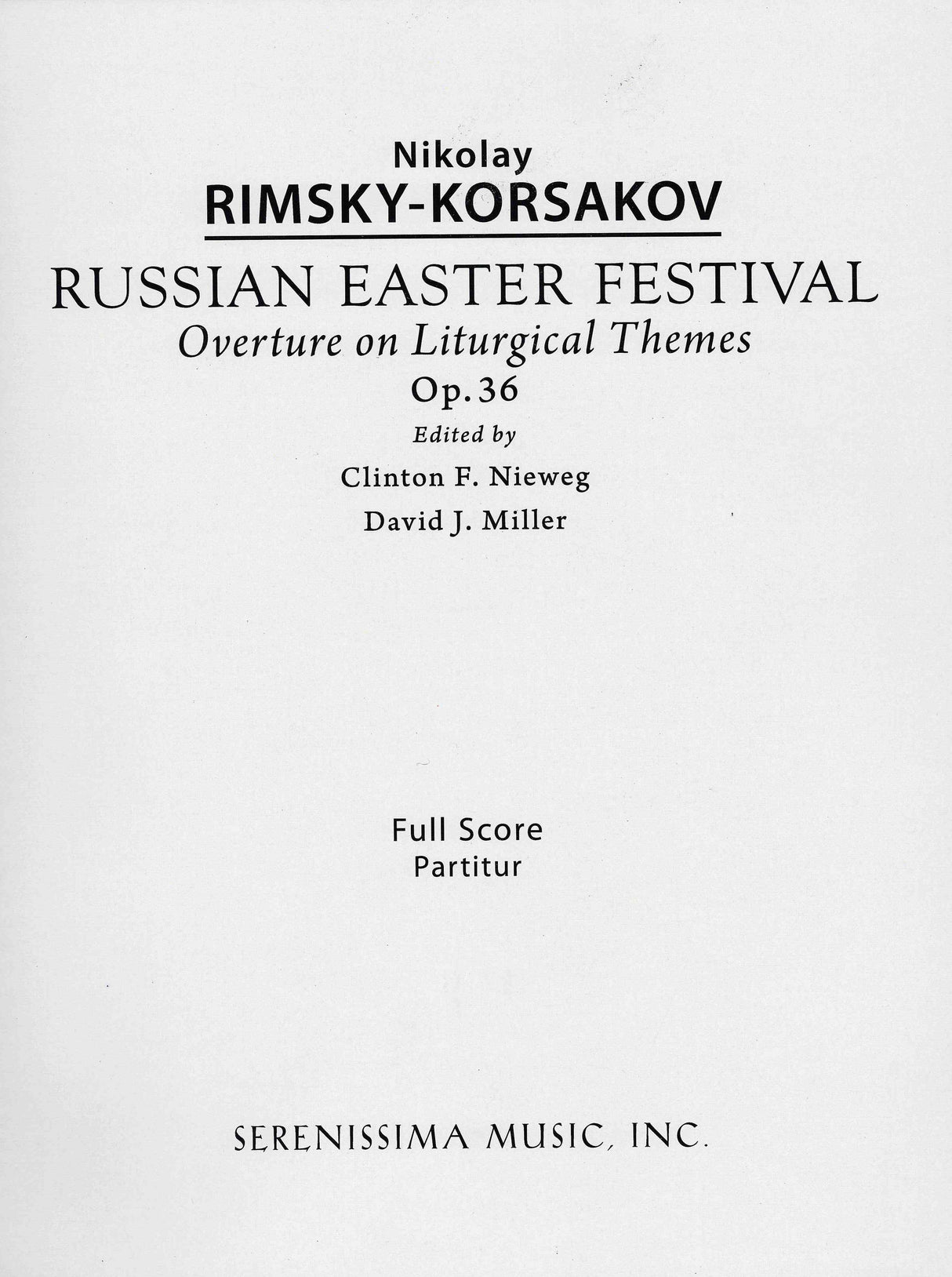 Rimsky-Korsakov: Russian Easter Festival, Op. 36