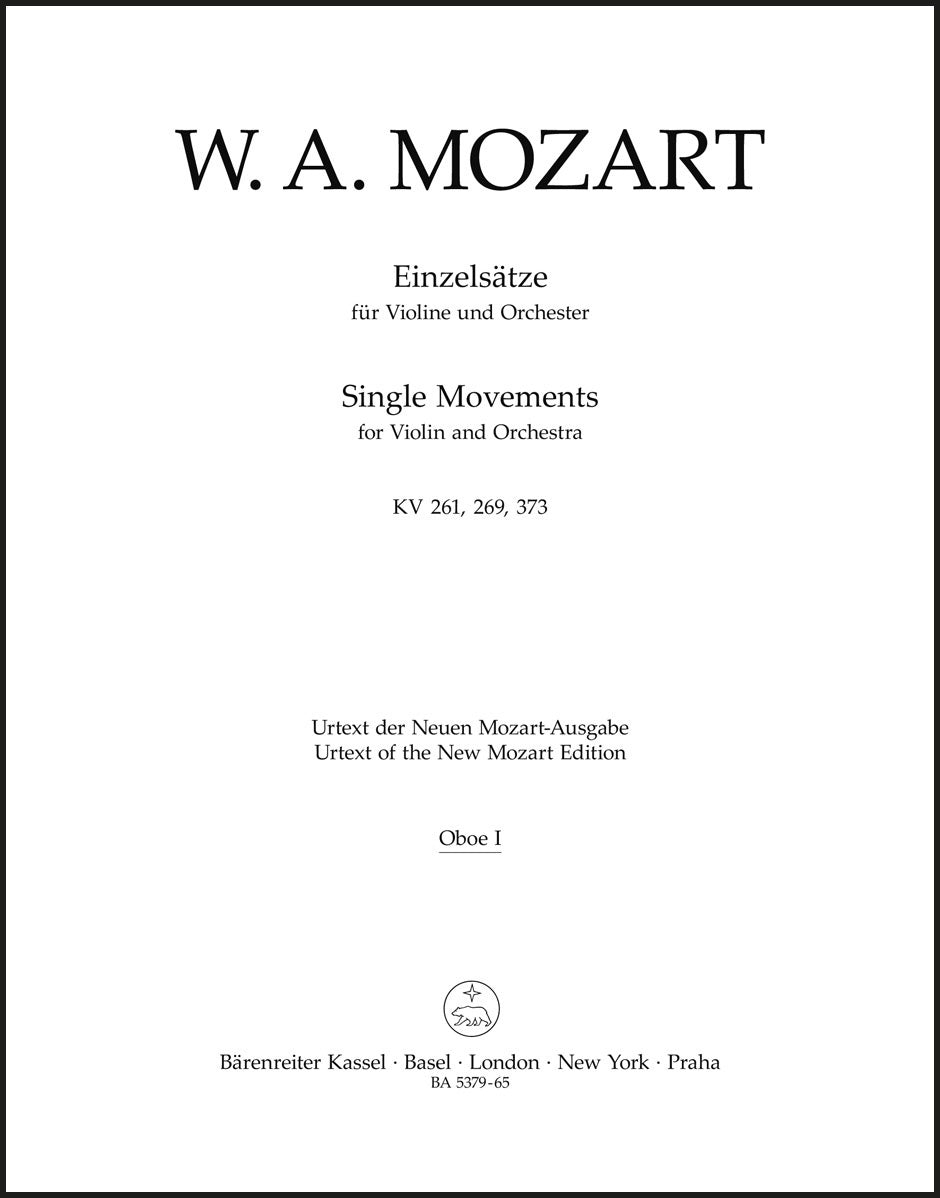 Mozart: Pieces for Violin and Orchestra, K. 261, 269 & 373