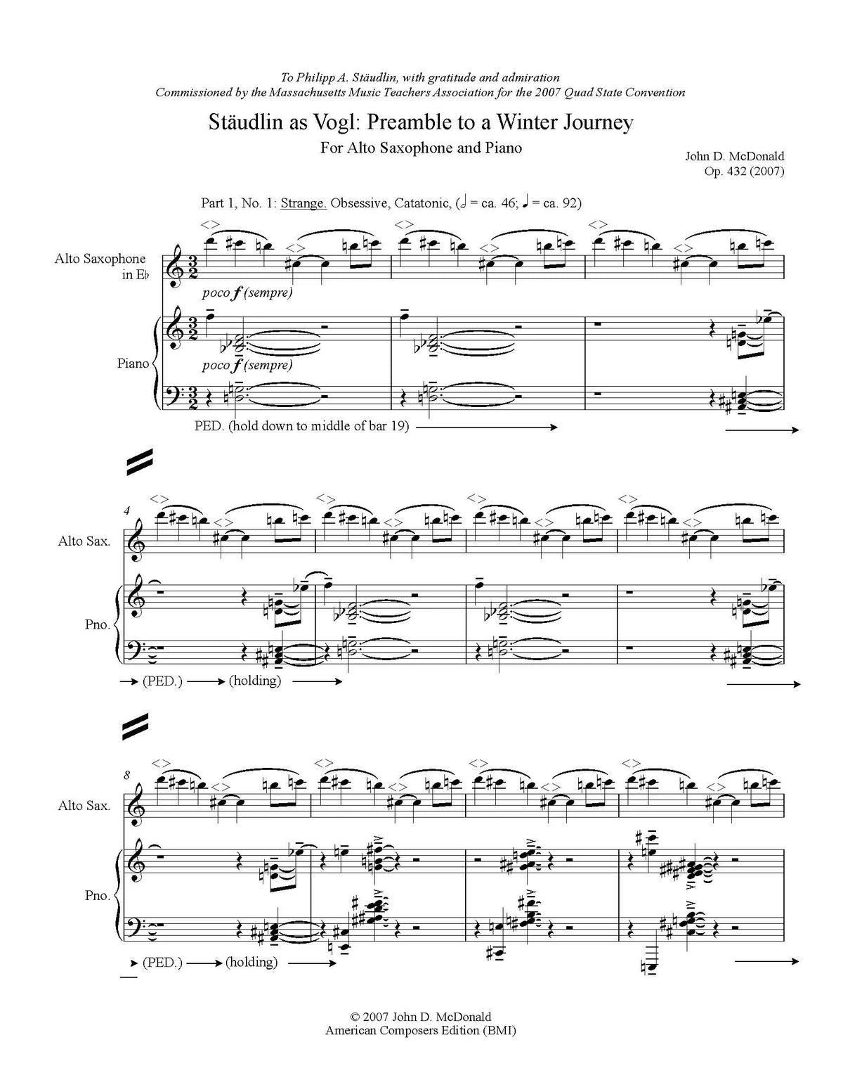 McDonald: Stäudlin as Vogl - Preamble to a Winter Journey, Op. 432