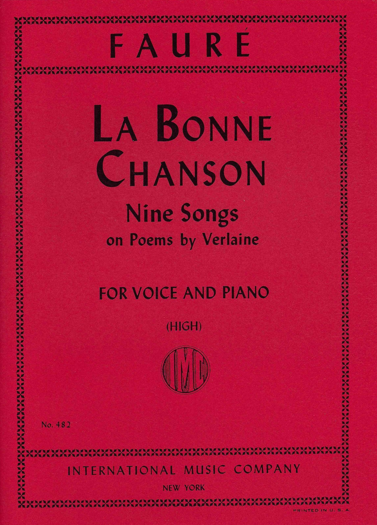 Fauré: La Bonne Chanson