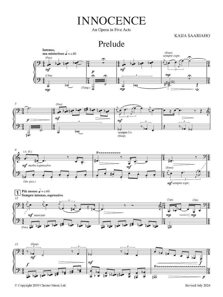 Saariaho: Innocence