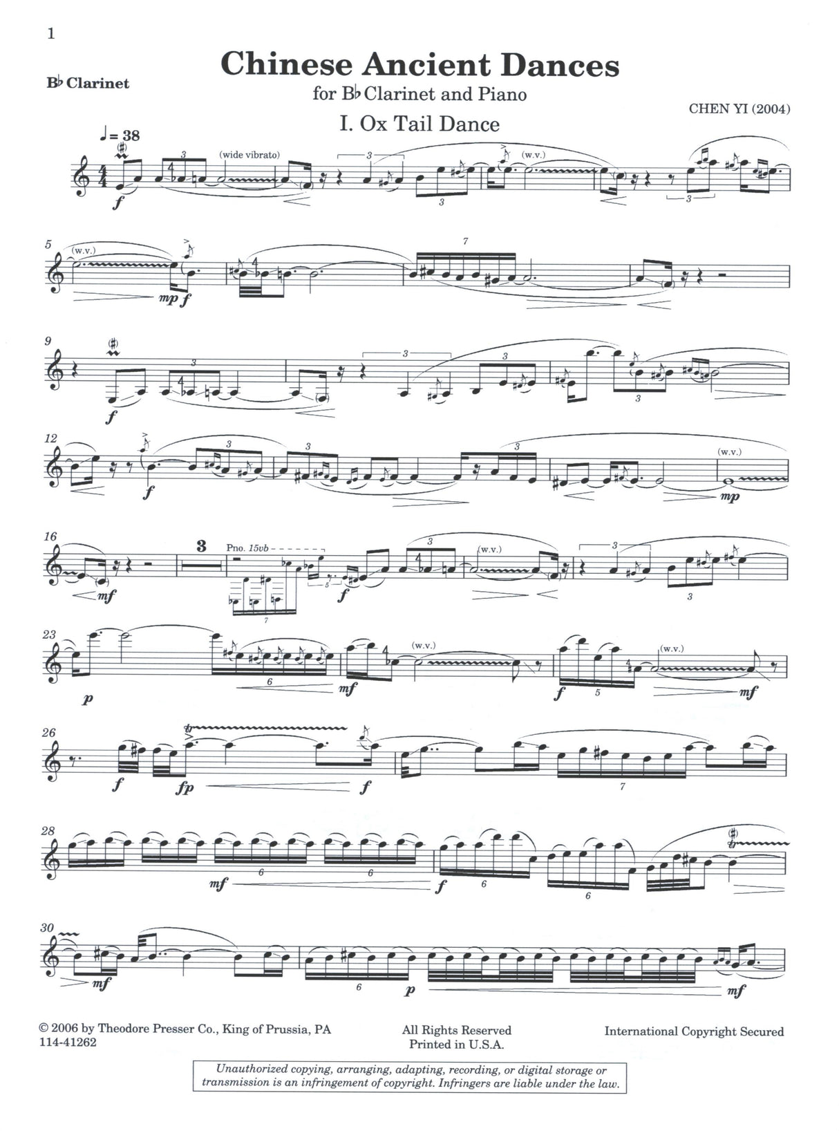 Chen Yi: Chinese Ancient Dances