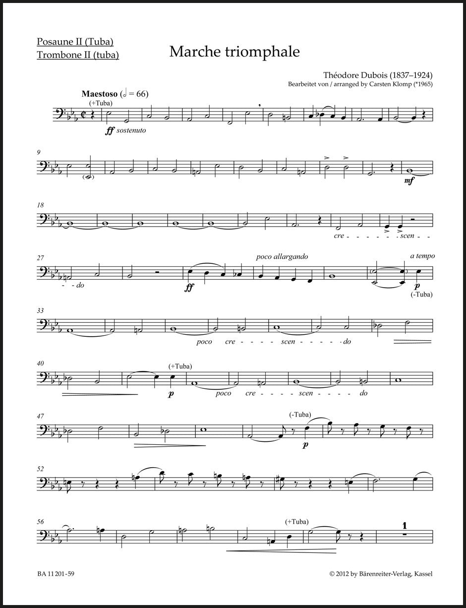 Dubois: Marche triomphale (arr. for organ & brass ensemble)