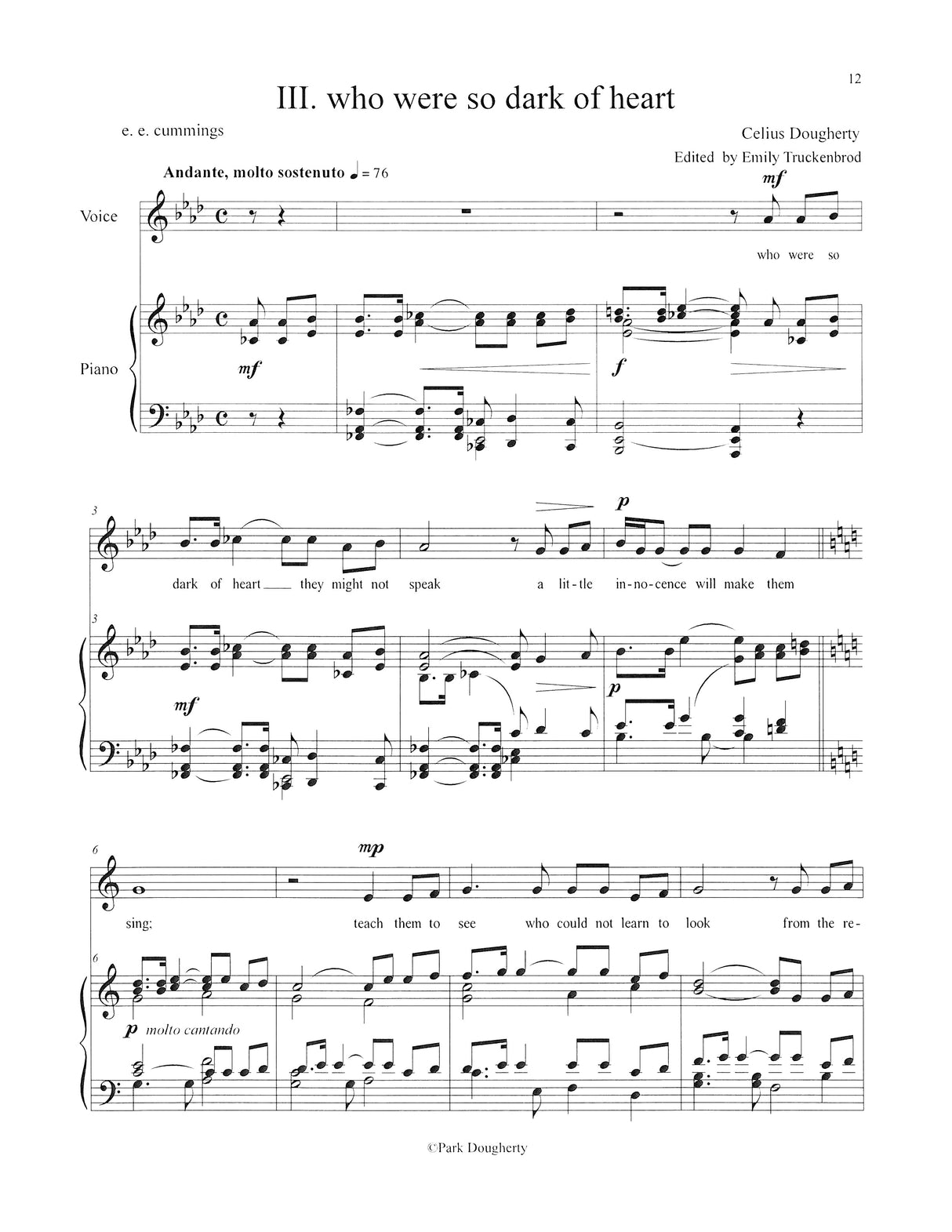 Dougherty: 4 Songs on e. e. cummings