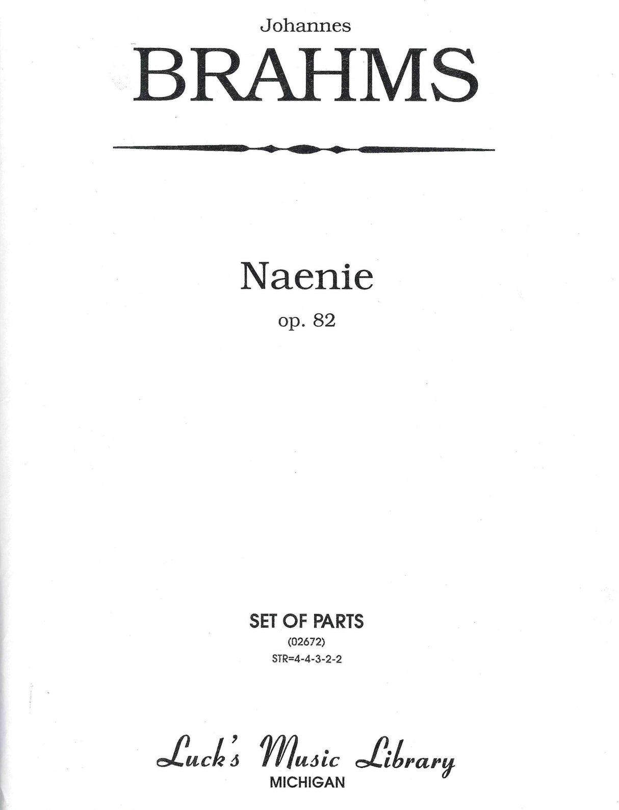 Brahms: Nänie, Op. 82