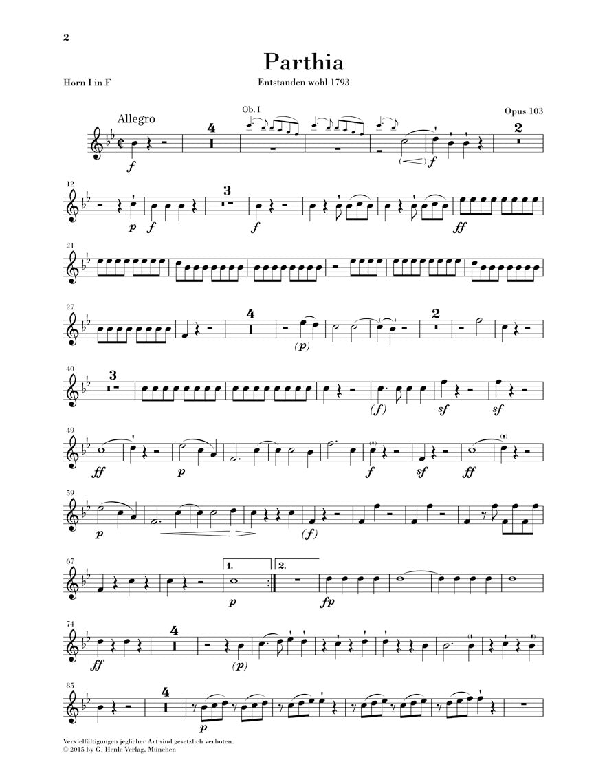 Beethoven: Parthia, Op. 103 and Rondo, WoO 25