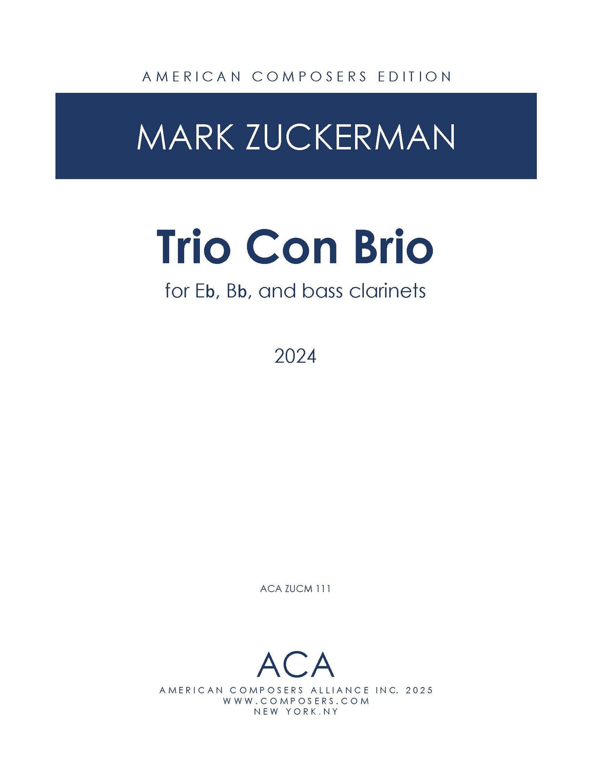 Zuckerman: Trio Con Brio