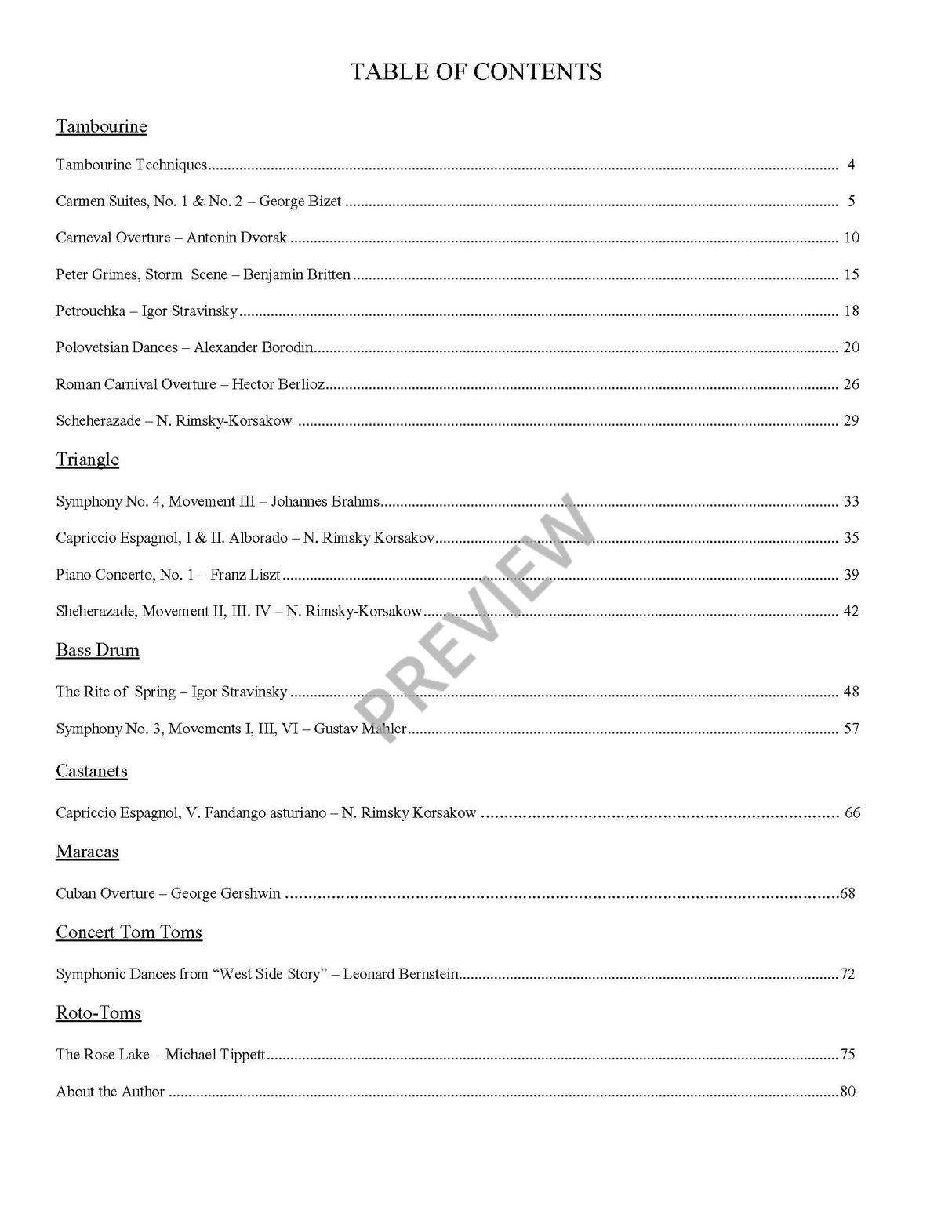 Symphonic Repertoire for Percussion Accessories