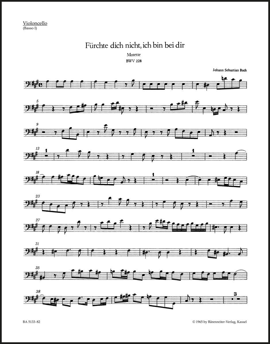 Bach: Fürchte dich nicht, ich bin bei dir, BWV 228