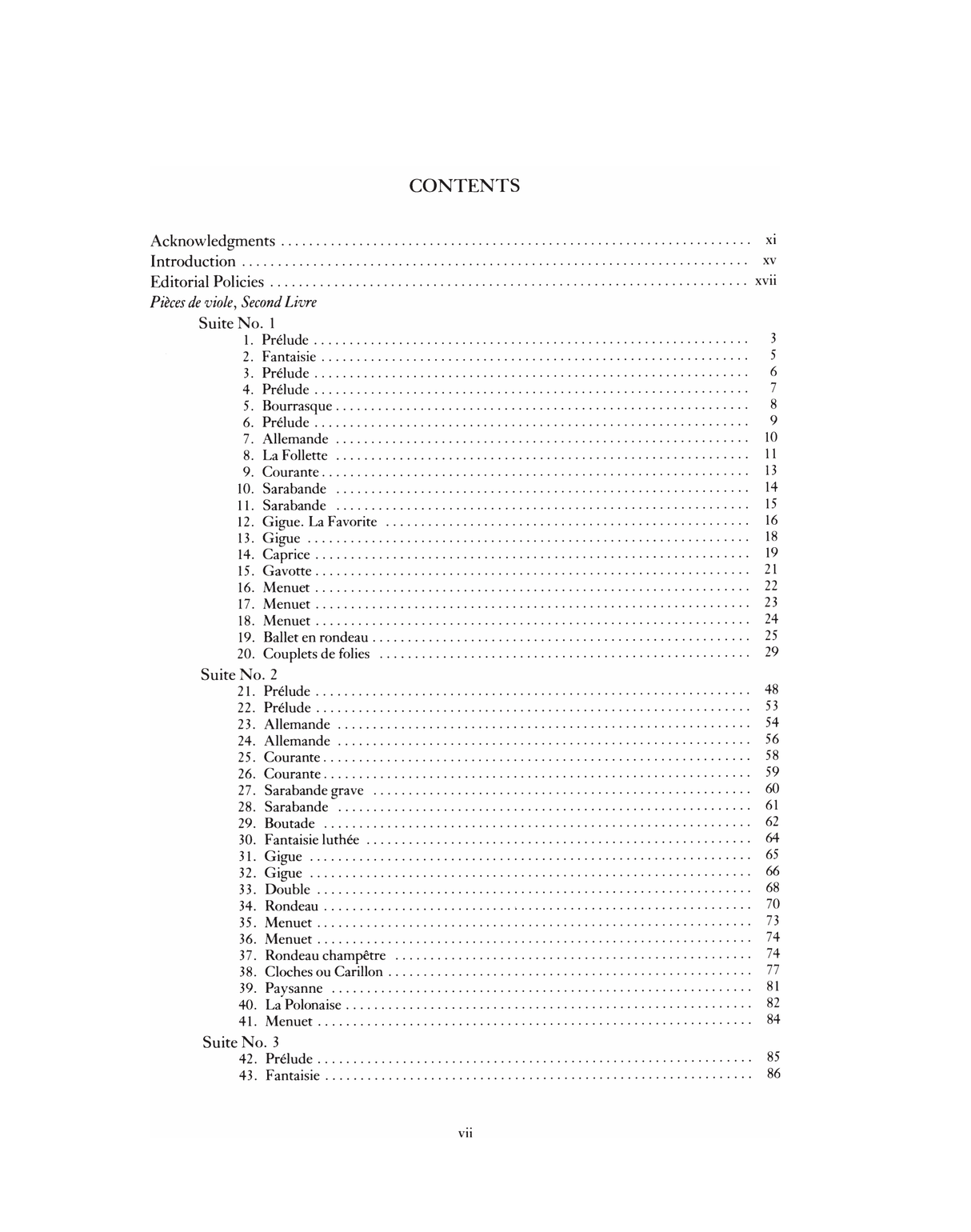 Marais: Pièces de viole, Second Livre (1701)