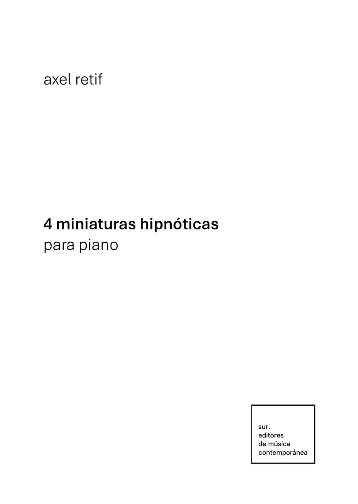 Retif: 4 miniaturas hipnóticas