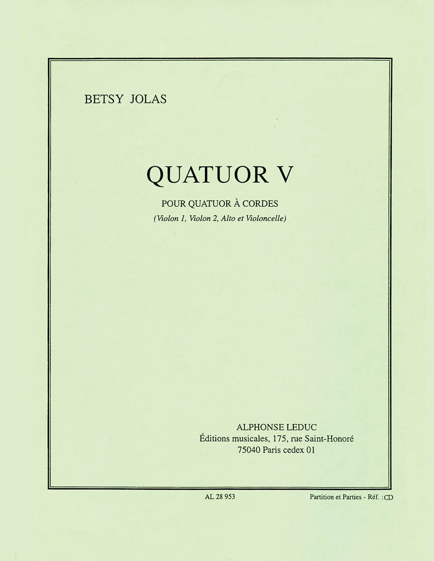 Jolas: String Quartet No. 5