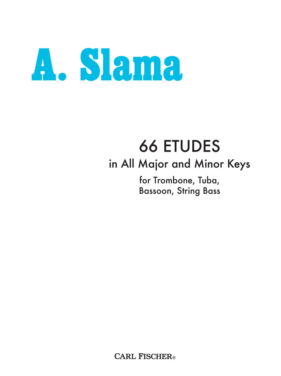 Slama: 66 Etudes in All Keys
