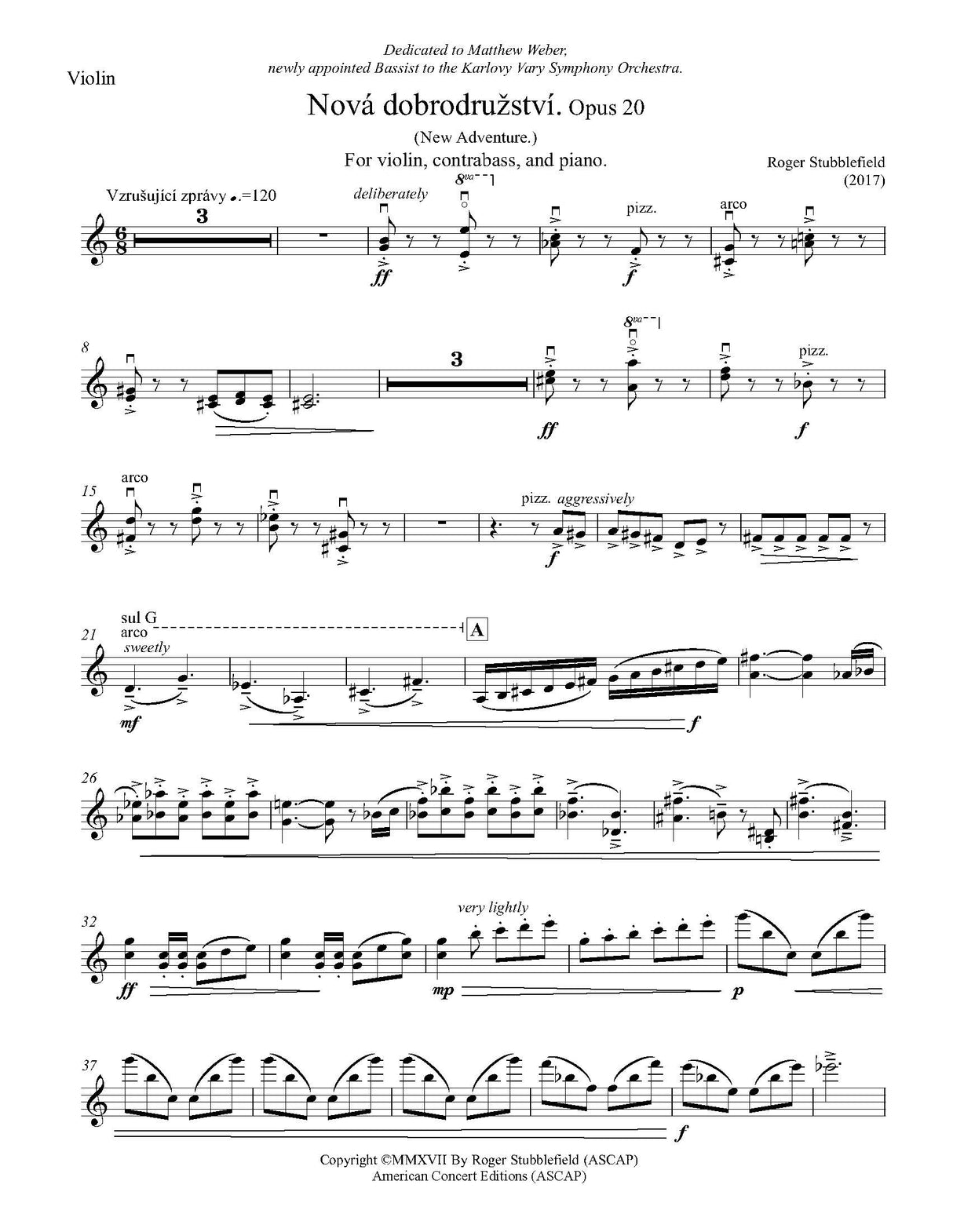 Stubblefield: Nová dobrodruzství, Op. 20