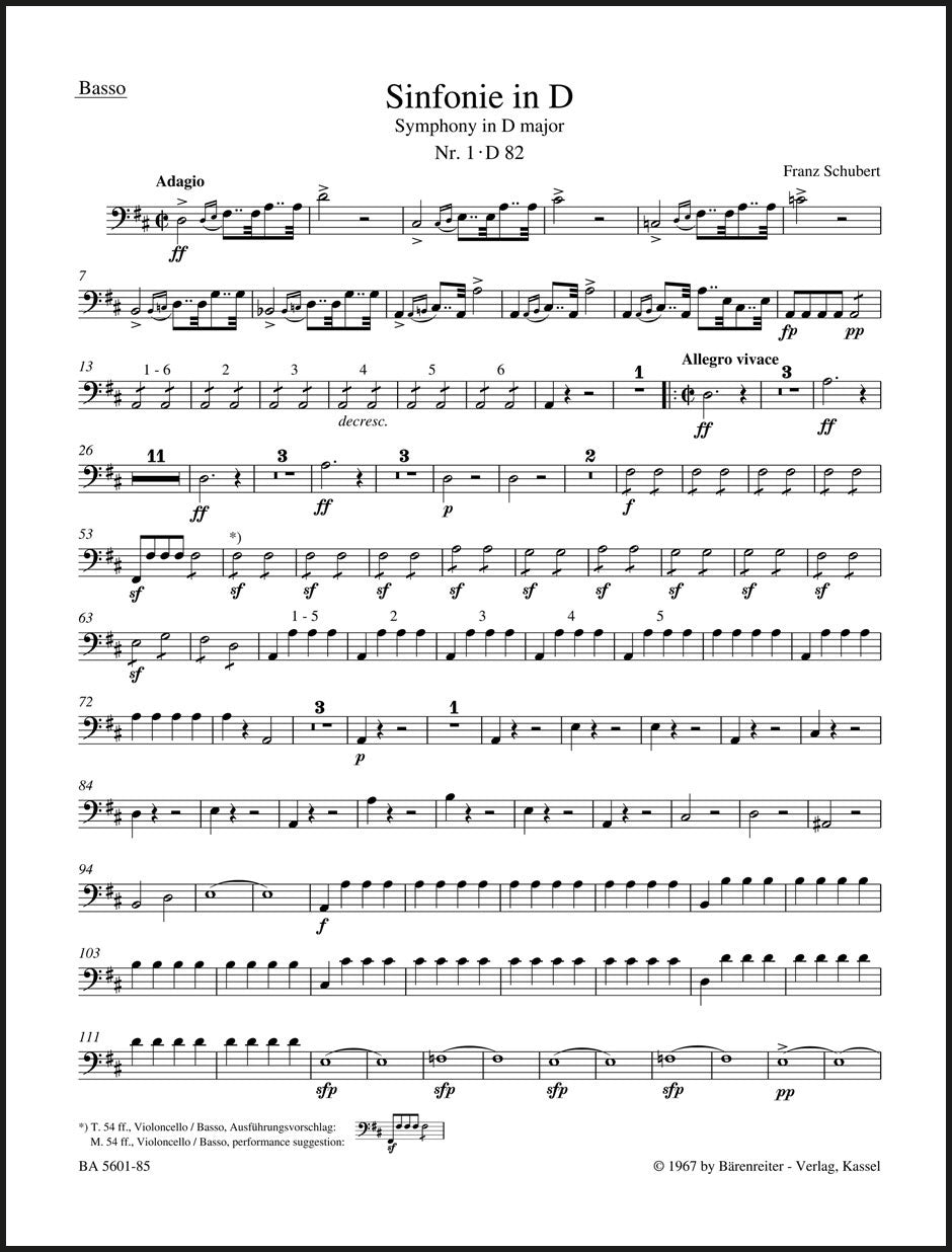 Schubert: Symphony No. 1 in D Major, D 82