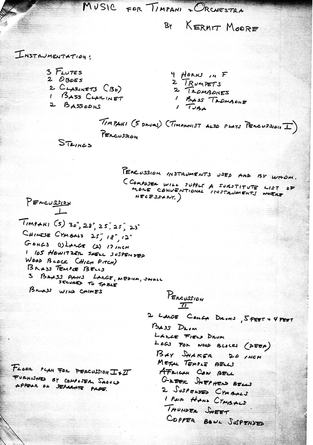 Moore: Music for Timpani and Orchestra