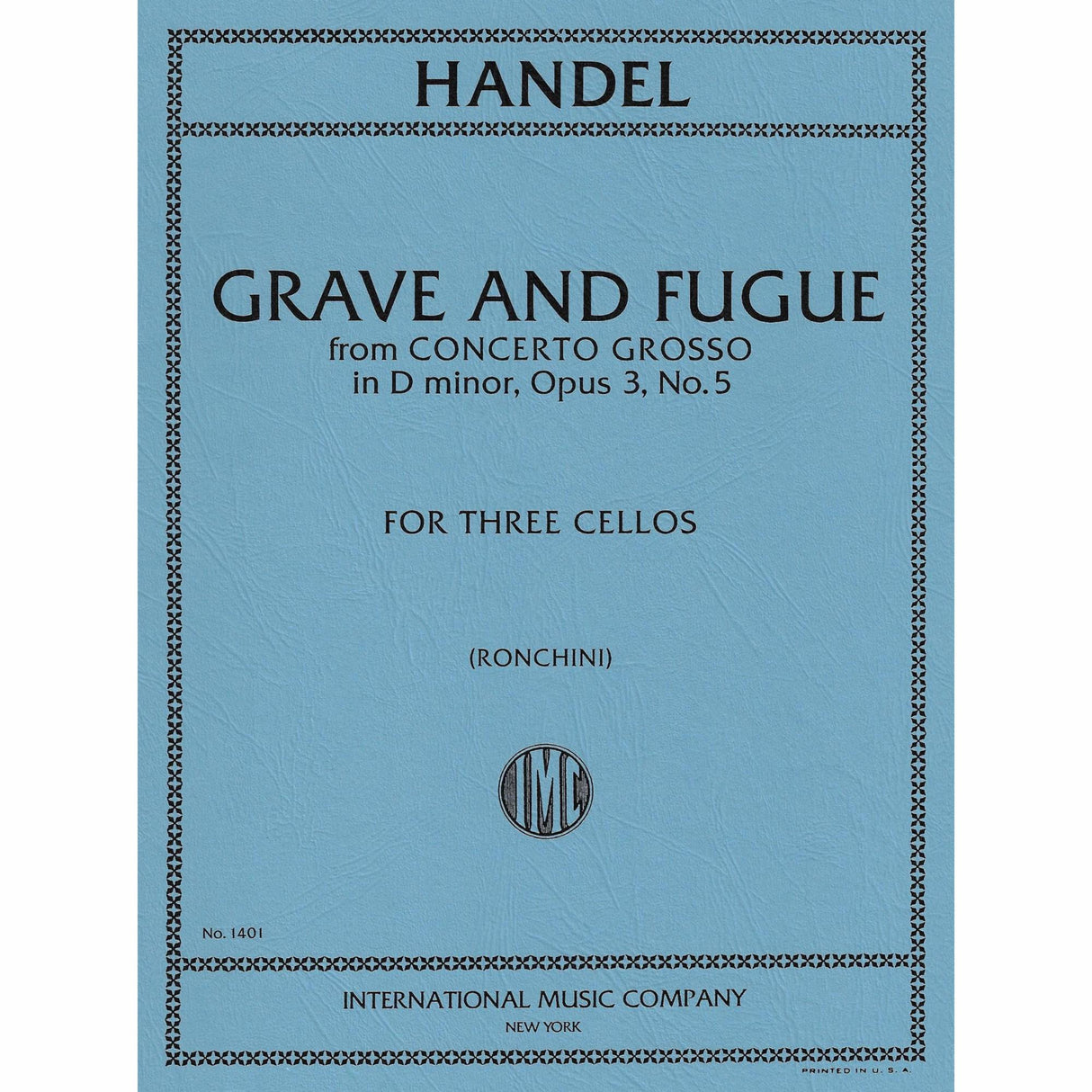 Handel: Grave & Fugue (arr. for 3 cellos)