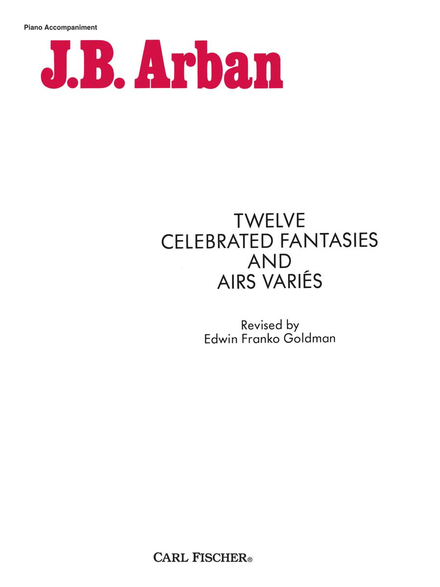 Arban: 12 Celebrated Fantasies and Airs Variés