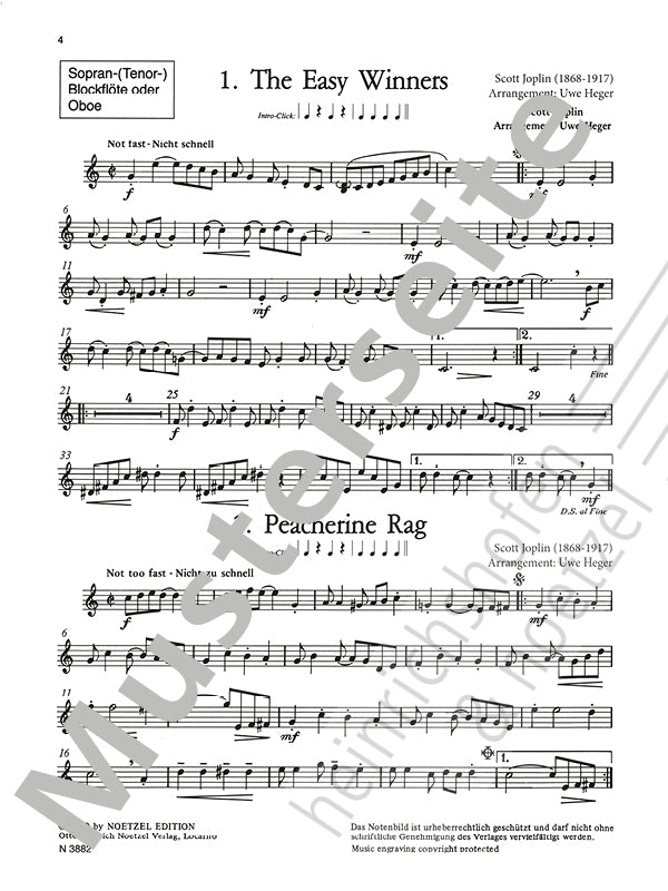 Let's Rag... 10 Ragtimes for Recorder