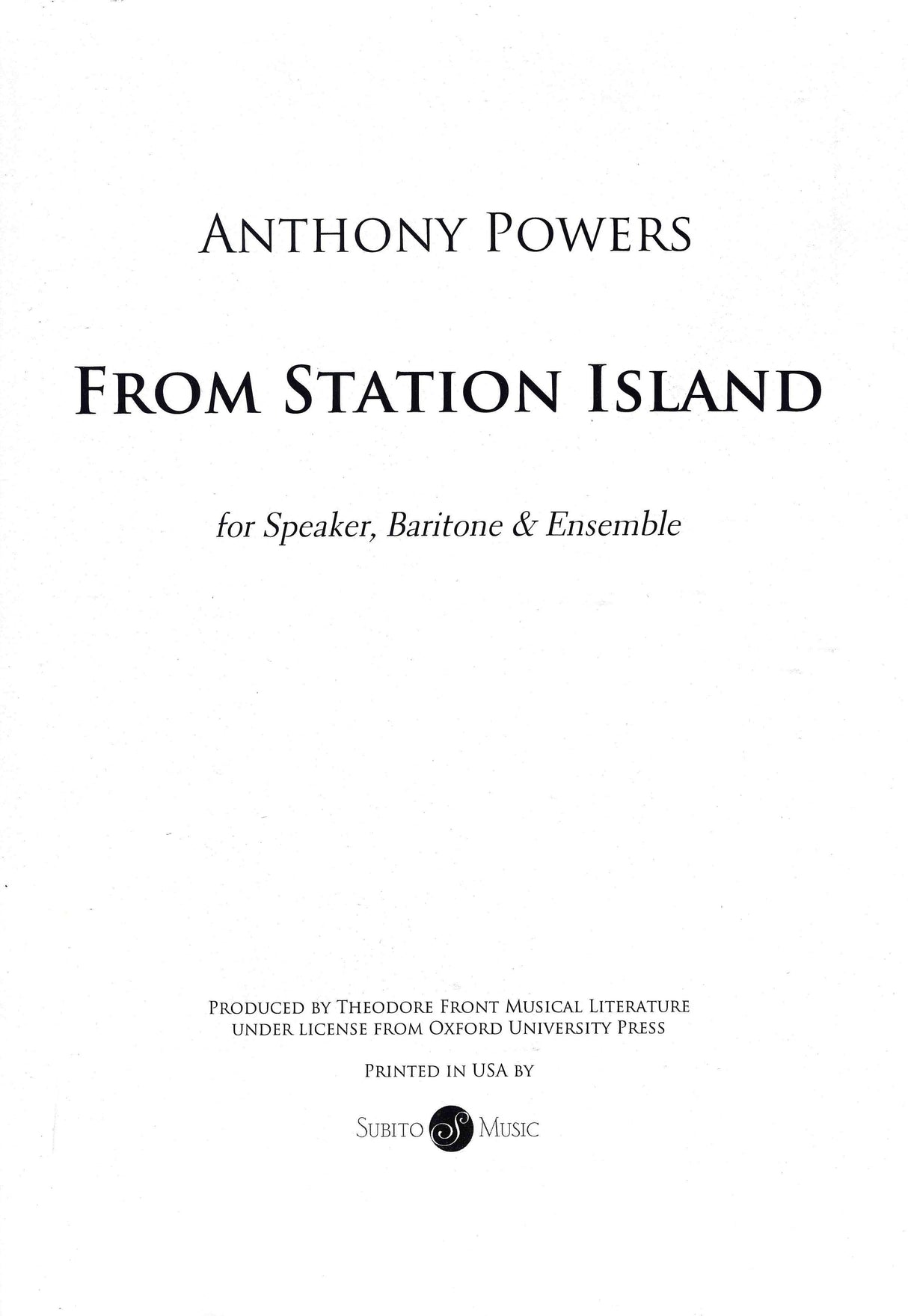 Powers: From Station Island