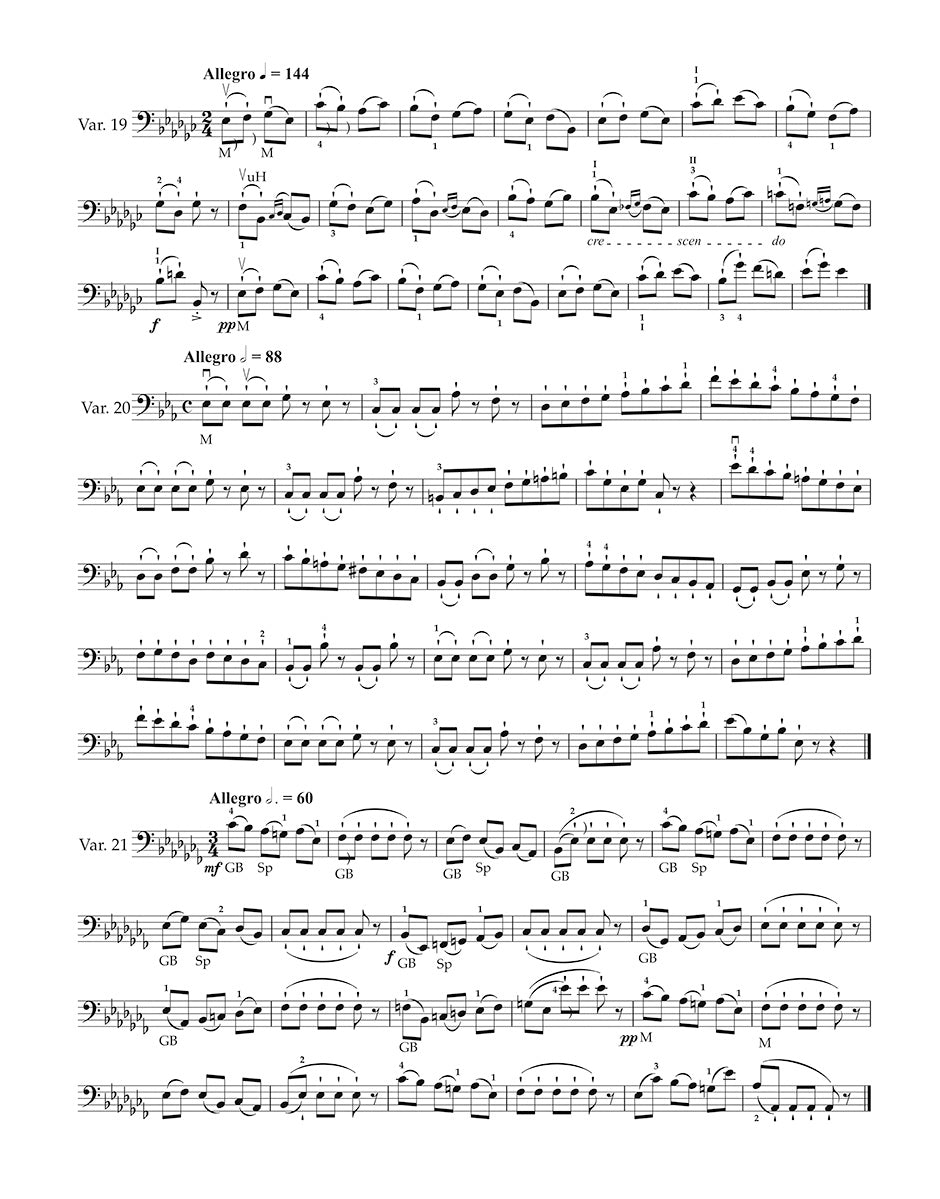 Ševcík: 40 Variations, Op. 3 (arr. for cello)