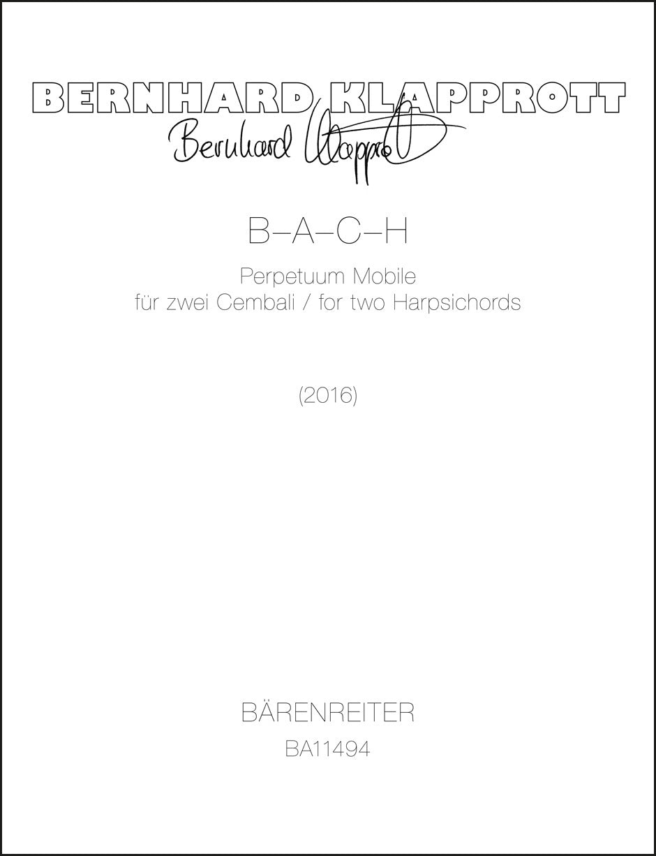 Klapprott: B-A-C-H
