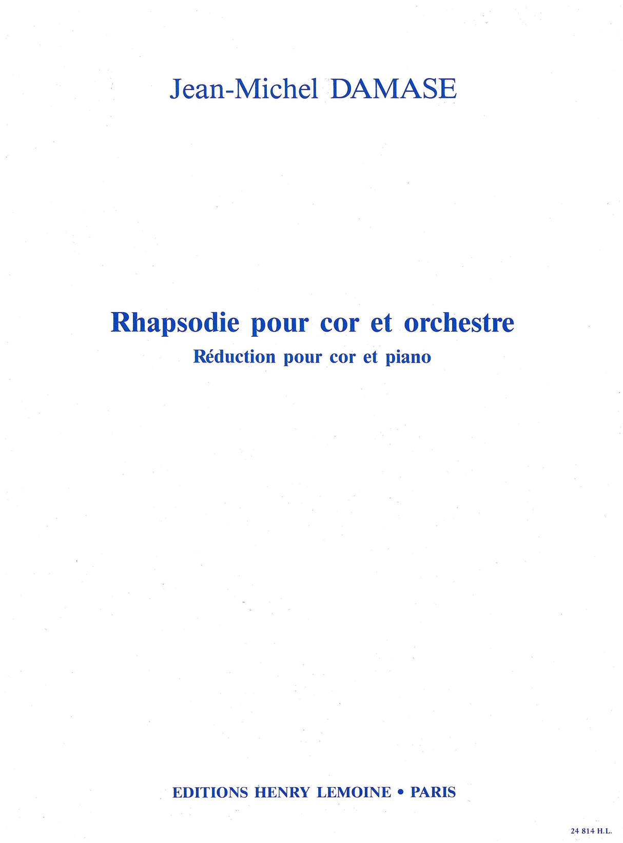 Damase: Rhapsodie for Horn and Orchestra