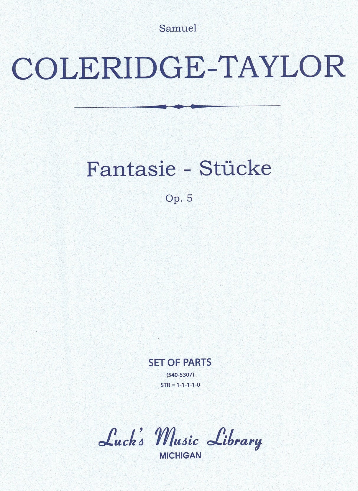 Coleridge-Taylor: 5 Fantasiestücke, Op. 5