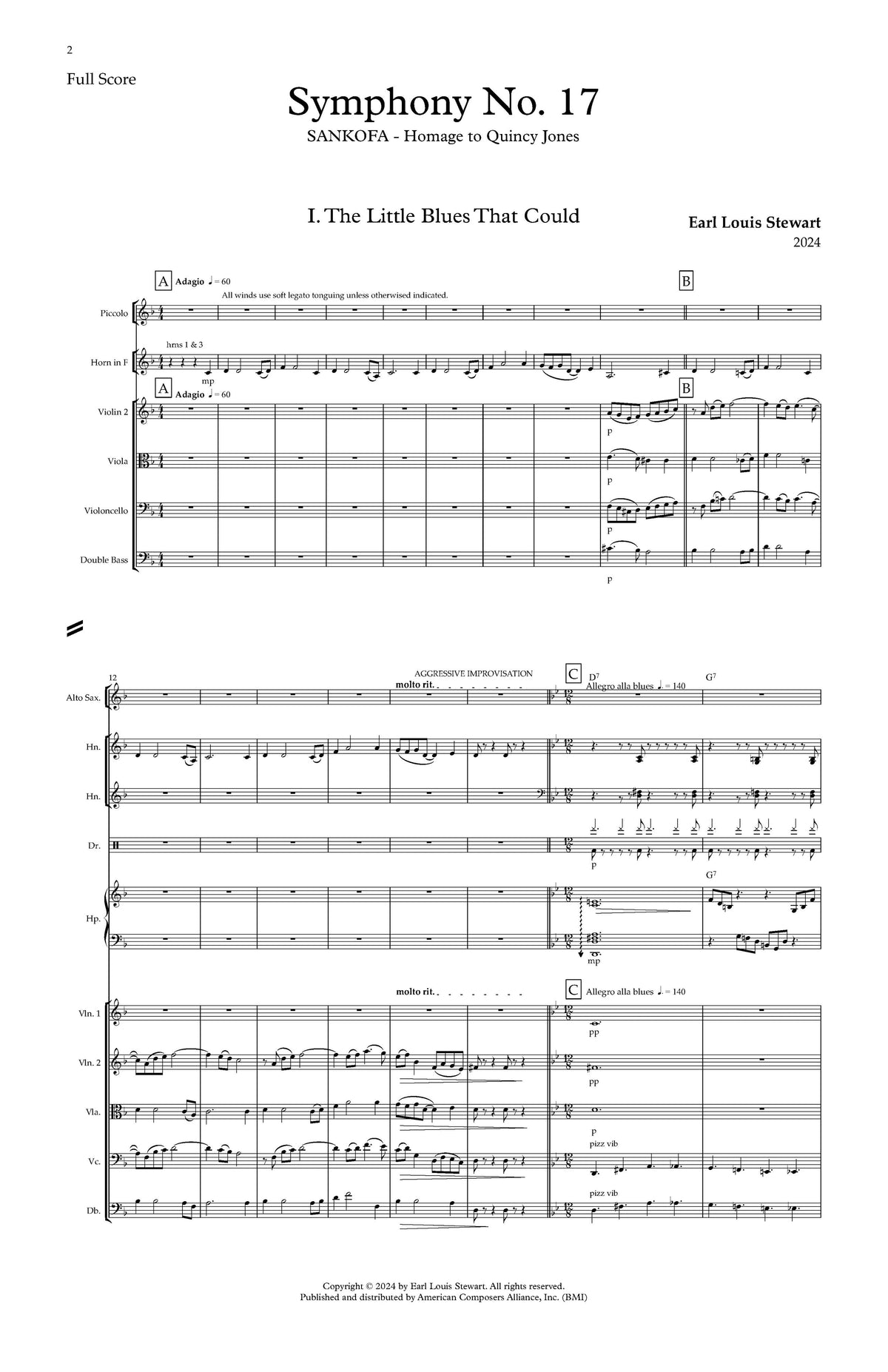 Stewart: Symphony No. 17 ("SANKOFA - Homage to Quincy Jones")