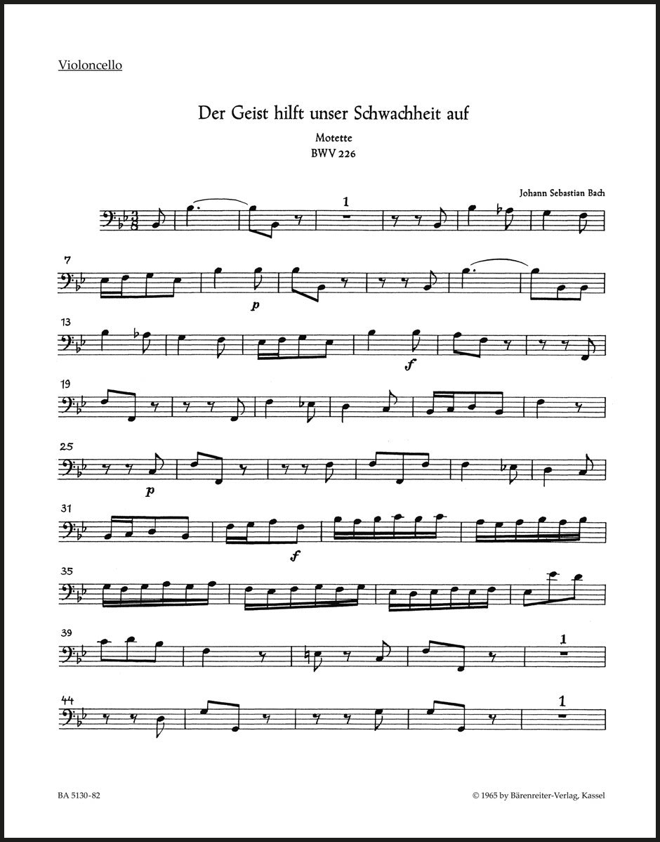 Bach: Der Geist hilft unser Schwachheit auf, BWV 226