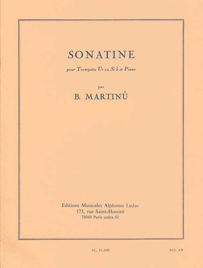 Martinů: Sonatine for Trumpet & Piano