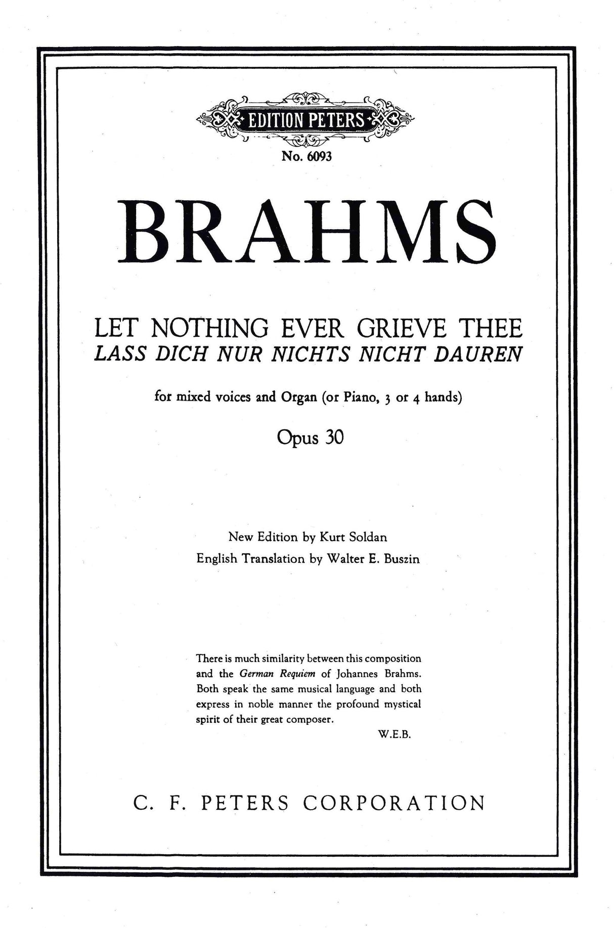 Brahms: Geistliches Lied, Op. 30