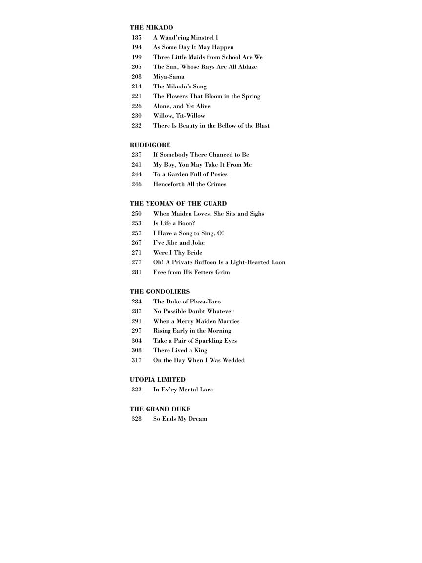 Gilbert and Sullivan: 67 Selections From 13 Operettas