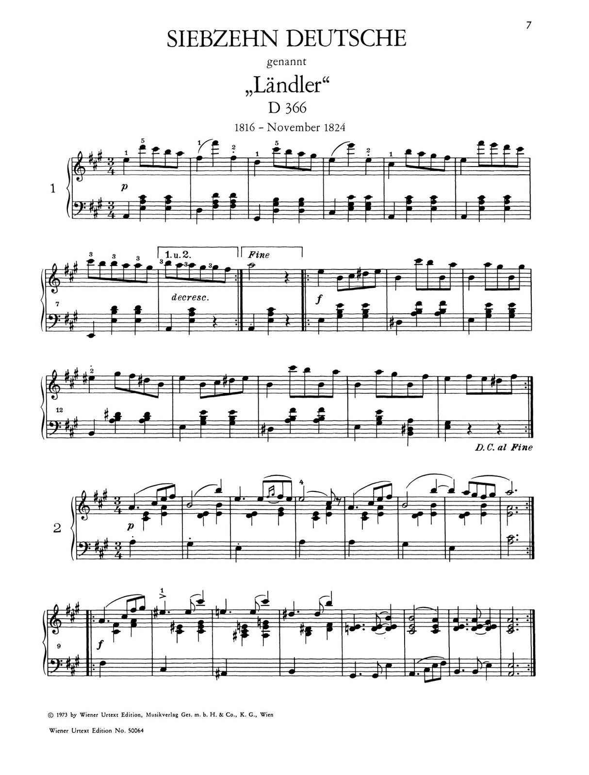 Schubert: Ländlers, Écossaises, Minuets