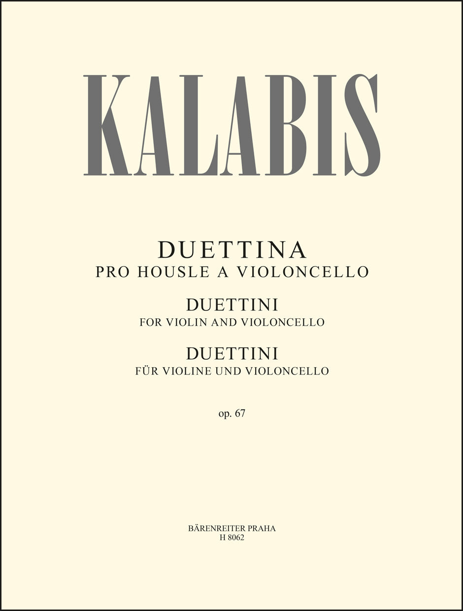 Kalabis: Duettini for Violin and Cello, Op. 67