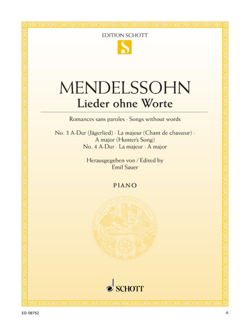Mendelssohn: Songs without Words, Op. 19b, Nos. 3 & 4