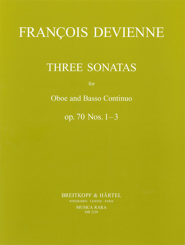 Devienne: 3 Oboe Sonatas, Op. 70