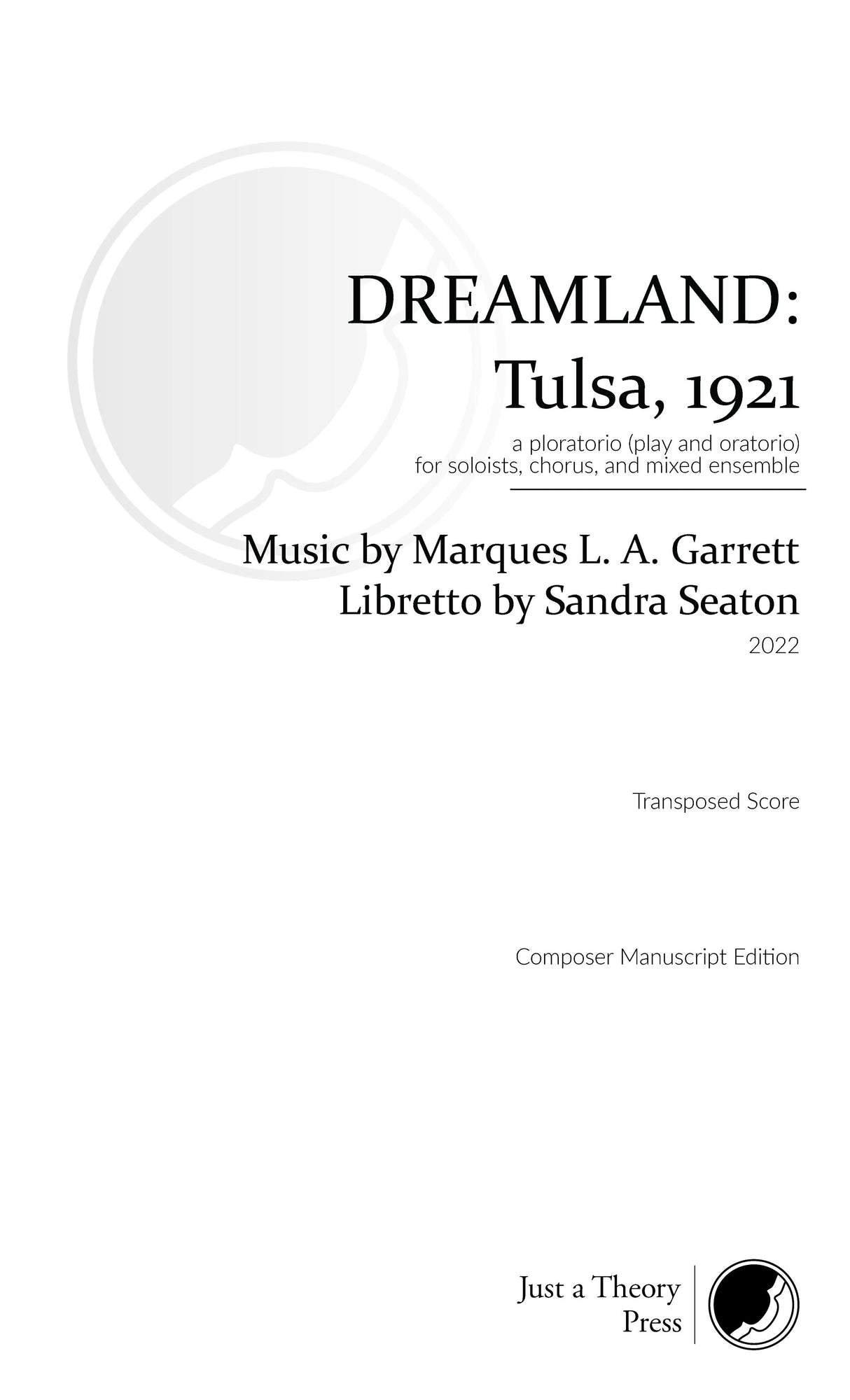 Garrett: Dreamland: Tulsa, 1921