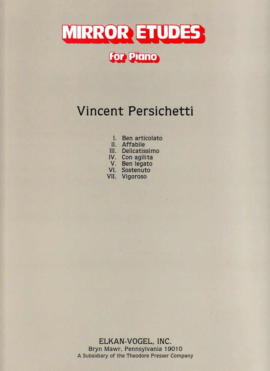 Persichetti: Mirror Etudes, Op. 143