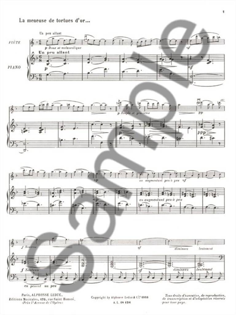 Ibert: Histoires (arr. for flute & piano)