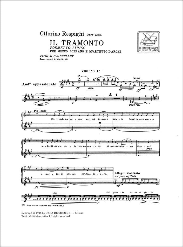 Respighi: Il Tramonto