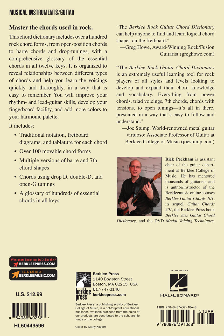 Berklee Rock Guitar Chord Dictionary