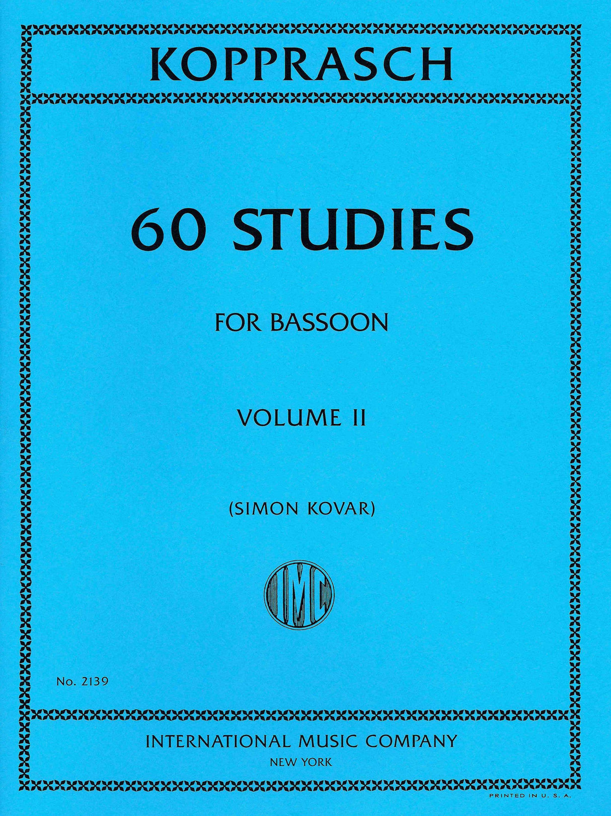 Kopprasch: 60 Studies - Volume 2 (arr. for bassoon)