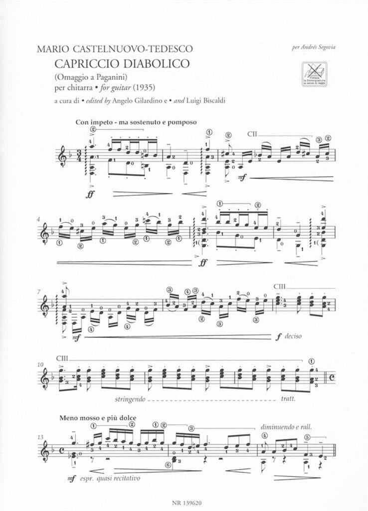 Castelnuovo-Tedesco: Capriccio Diabolico & Tarantella