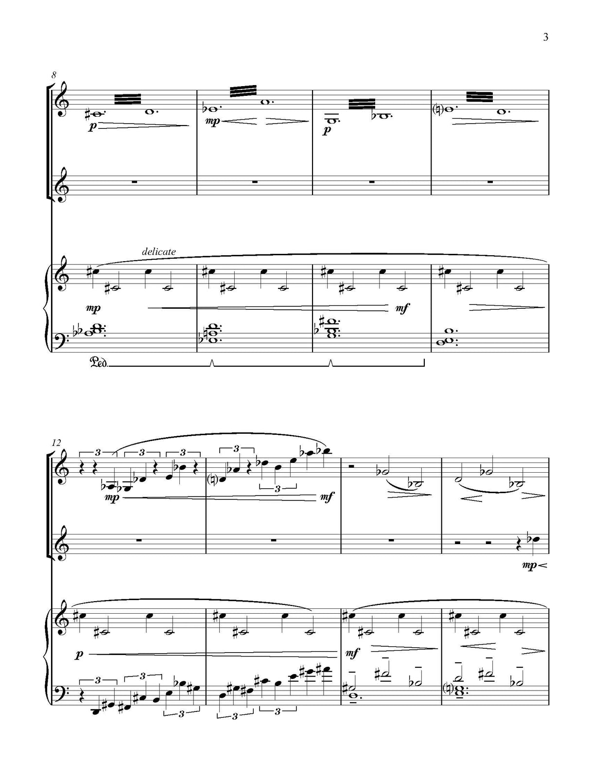 White: Dream (Version for Two Clarinets and Piano)