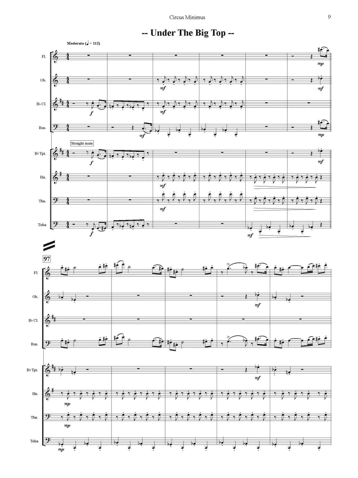 Miller: Circus Minimus (Version for Wind Octet)