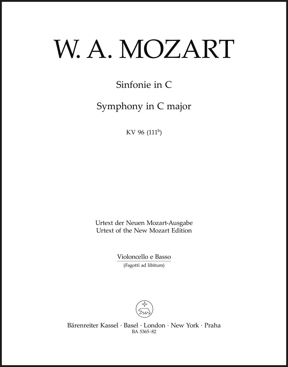Mozart: Symphony in C Major, K. 96 (111b)