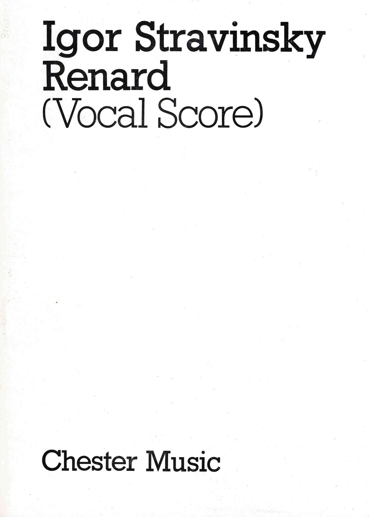 Stravinsky: Renard